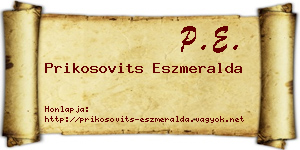 Prikosovits Eszmeralda névjegykártya